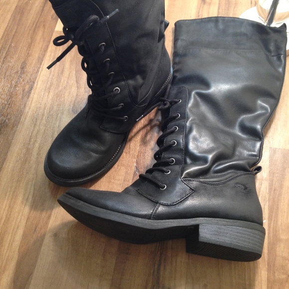 Rocket Dog Shoes - Rocket Dog| Black Mid-Calf Combat Boots